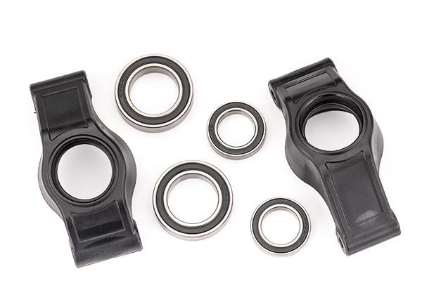 Traxxas - TRX7852X - Carriers, stub axle (rear) (left & right)/ 20x32x7mm bearings (2)/ 15x24x5mm bearings (2)