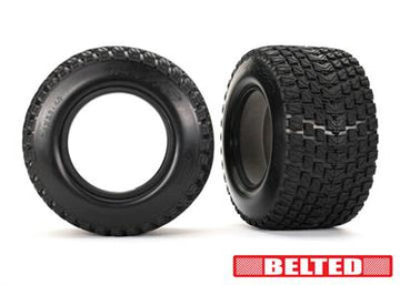 Traxxas - TRX7860 - Tires, Gravix® (belted, dual profile (4.3" outer, 5.7" inner)) (left & right)/ foam inserts (2)