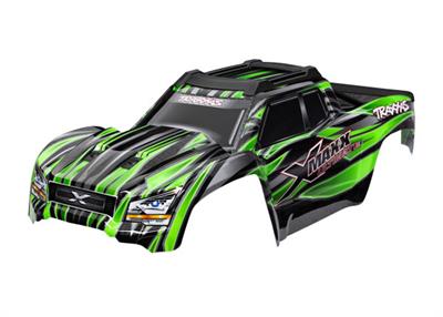 Traxxas - TRX7868-GRN - Body, X-Maxx® Ultimate, green (painted, decals applied) (assembled with front & rear body mounts, rear body support, roof ski