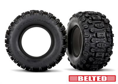 Traxxas - TRX7870 - Tires, Sledgehammer® (belted, dual profile (4.3" outer, 5.7" inner)) (left & right)/ foam inserts (2)