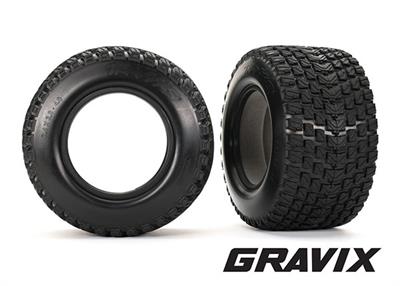 Traxxas - TRX7873 - Tires, Gravix® (left & right)/ foam inserts (2)