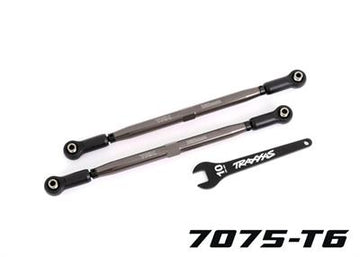 Traxxas - TRX7897GR - Toe links, front (TUBES gray-anodized, 7075-T6 aluminum, stronger than titanium) (2)