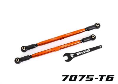 Traxxas - TRX7897-ORNG - Toe links, front (TUBES orange-anodized, 7075-T6 aluminum, stronger than titanium) (2)