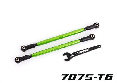 Traxxas - TRX7897G - Toe links, front (TUBES green-anodized, 7075-T6 aluminum, stronger than titanium) (2)