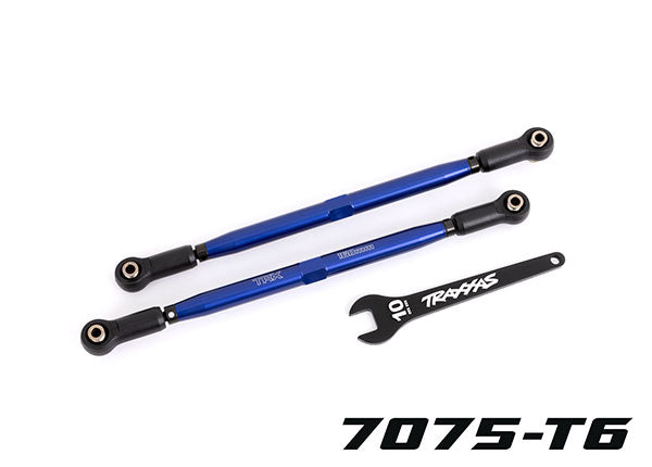 Traxxas - TRX7897X - Toe links, front (TUBES blue-anodized, 7075-T6 aluminum, stronger than titanium) (2)