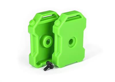 Traxxas - TRX8022-GRN - Fuel canisters (green) (2)/ screw pin