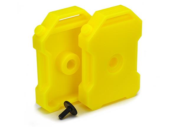 Traxxas - TRX8022A - Fuel canisters (yellow) (2)/ 3x8 FCS (1)