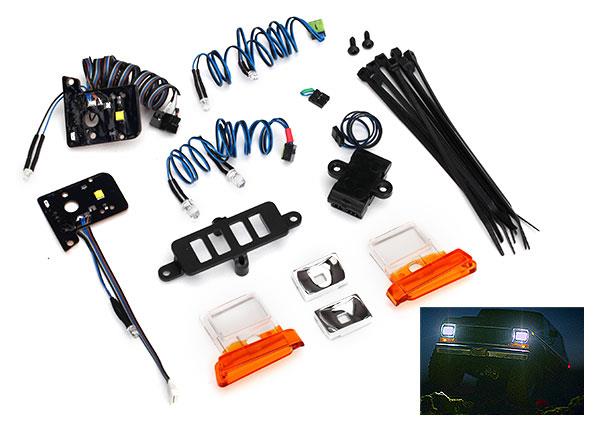 Traxxas - TRX8036 - LED light set (contains headlights, tail lights, side marker lights, and distribution block) (fits #8010 body, requires #8028 Powe