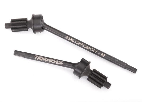 Traxxas - TRX8062 - Axle shaft, front, heavy duty (left & right)/ portal drive input gear (machined) (2) (assembled)