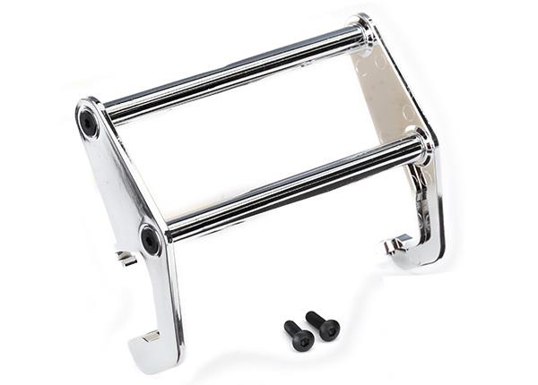 Traxxas - TRX8066 - Push bar, bumper (chrome) (fits #8069 bumper)