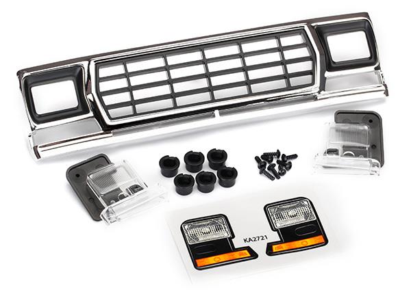 Traxxas - TRX8070 - Grille, Ford Bronco/ grille retainers (6)/ headlight housing (2)/ lens (2)/ 2.6x8 BCS (6)/ 2.5x6 BCS (2) (fits