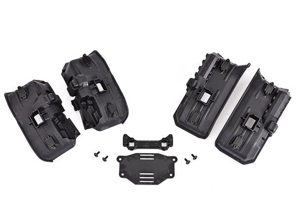 Traxxas - TRX8072X - Fenders, inner (wide), front & rear (2 each)/ rock light covers (8)/ battery plate/ 3x8 flat-head screws (4)