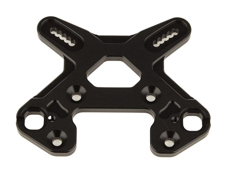 Team Associated - AE81502 - RC8B4 Front Shock Tower, black aluminum