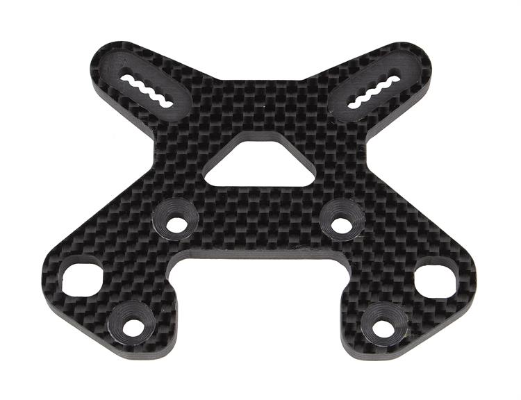 RC8B4 FT Front Shock Tower, carbon fiber