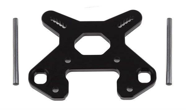 Team Associated - AE81504 - RC8B4 Front Shock Tower V2, black aluminum