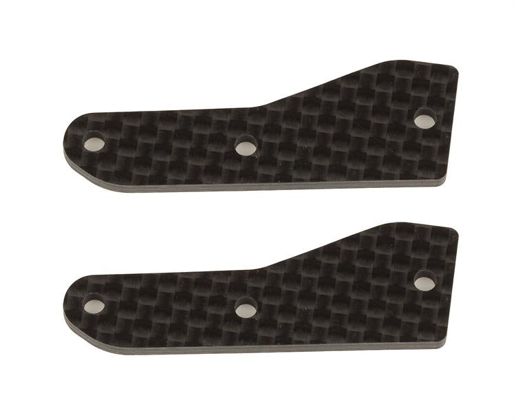 RC8B4 FT Front Upper Suspension Arm Inserts, carbon fiber, 2.0 mm