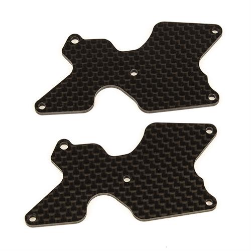 Team Associated - AE81542 - RC8B4 FT Rear Suspension Arm Inserts, carbon fiber, 2.0 mm