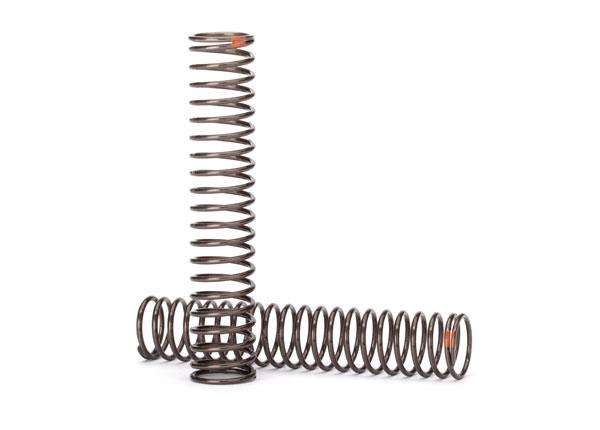 Traxxas - TRX8154 - Springs, shock, long (natural finish) (GTS) (0.39 rate, orange stripe) (for use with TRX-4® Long Arm Lift Kit)