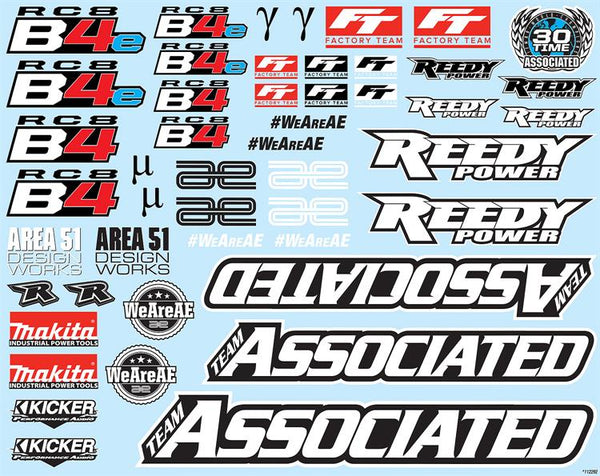 Team Associated - AE81588 - RC8B4 Decal Sheet