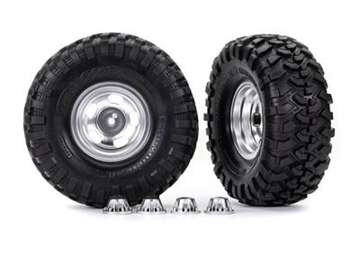 Traxxas - TRX8159 - Wheels, 2.2", chrome (2)/ center caps (front (2), rear (2)) (requires