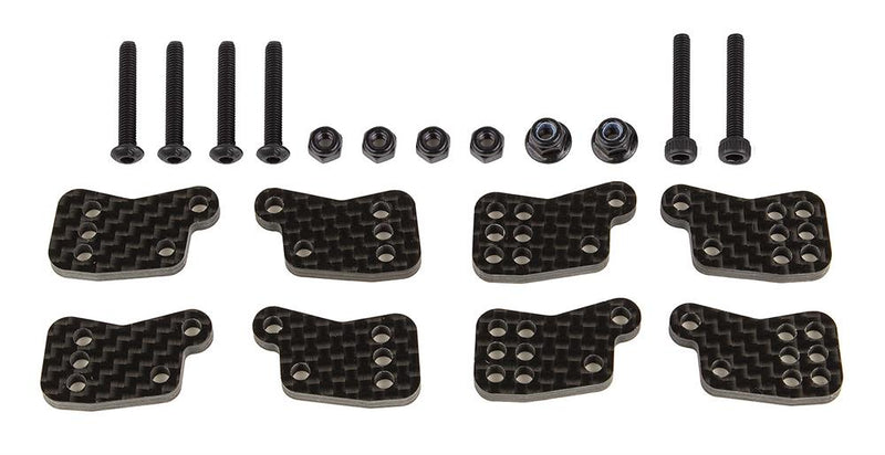 Team Associated - AE81649 - RC8B4.1 FT Rear Hub Tower Set, carbon fiber