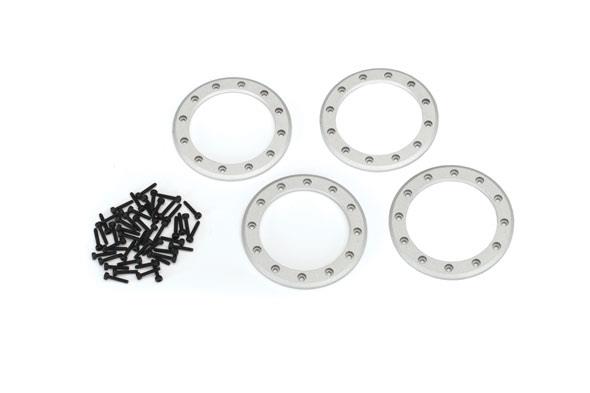 Traxxas - TRX8168 - Beadlock rings, satin (2.2") (aluminum) (4)/ 2x10 CS (48)