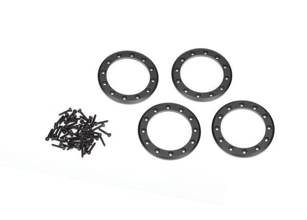 Traxxas - TRX8169T - 1.9" Beadlock ringe i Sort aluminum - 4 stk