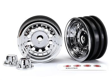 Traxxas - TRX8175 - Wheels, 1.9", chrome (2)/ center caps (2)/ decal sheet (requires #8255A extended stub axle)