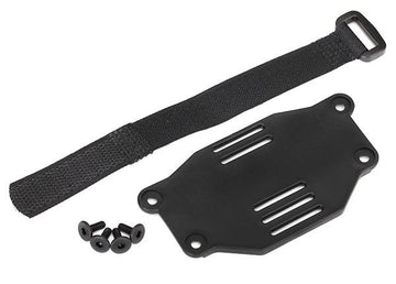 Traxxas - TRX8223 - Battery plate/ battery strap/ 3x8 flat-head screws (4) (requires #8072 inner fenders)