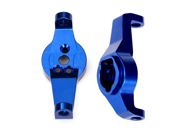 Traxxas - TRX8232X - Caster blocks, 6061-T6 aluminum (blue-anodized), left and right