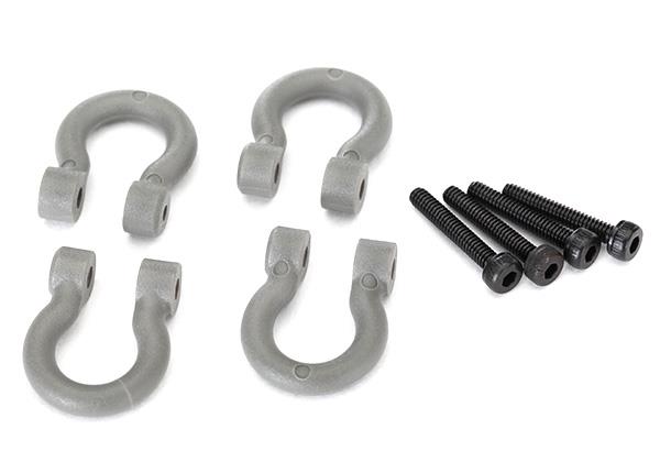 Traxxas - TRX8234 - Bumper D-Rings, grey (front or rear)/ 2.0x12 CS (4)