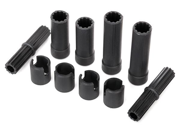 Traxxas - TRX8250 - Half shafts, center (internal splined, front (2) & internal splined, rear (2)/ external splined (2)/ pin retainer (4)) (plastic pa