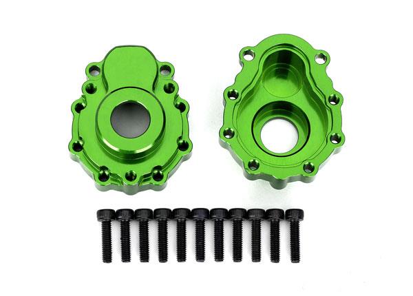 Traxxas - TRX8251G - Portal housings, outer, 6061-T6 aluminum (green-anodized) (2)/ 2.5x10 CS (12)