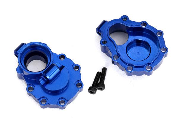 Traxxas - TRX8253X - Portal housings, inner (rear), 6061-T6 aluminum (blue-anodized) (2)/ 2.5x10 CS (2 stk)
