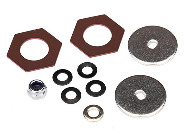 Traxxas - TRX8254 - Rebuild kit, slipper clutch (steel disc (2)/ friction insert (2)/ 4.0mm NL (1)/ spring washers (4), metal washer (1))