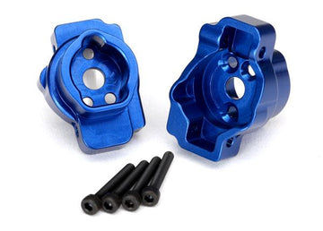 Traxxas - TRX8256x - Portal drive axle mount, rear, 6061-T6 aluminum (blue-anodized) (left and right)/ 2.5x16 CS (4)