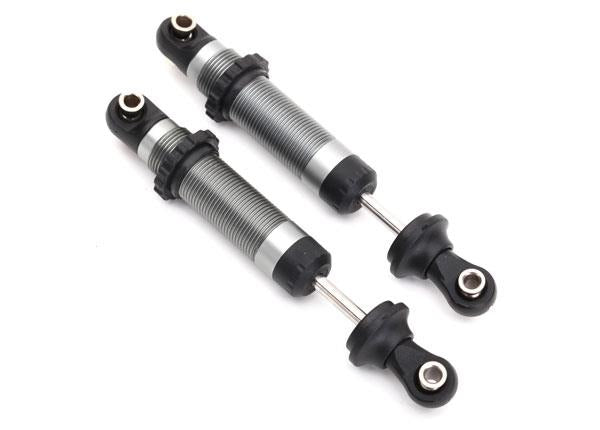 Shocks, GTS, silver aluminum (assembled with spring retainers) (2)