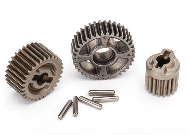 Traxxas - TRX8293X - Gear set, transmission, metal (includes 18T, 30T input gears, 36T output gear, 2x10.3 pins (5))