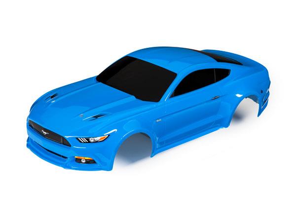 Traxxas - TRX8312A - Body, Ford Mustang, Grabber Blue (painted, decals applied)