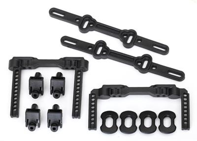 Traxxas - TRX8316 - Body mounts, front & rear/ body mount posts/ body mount sliders