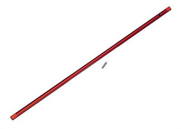 Traxxas - TRX8355R - Driveshaft, center, aluminum / pin, red