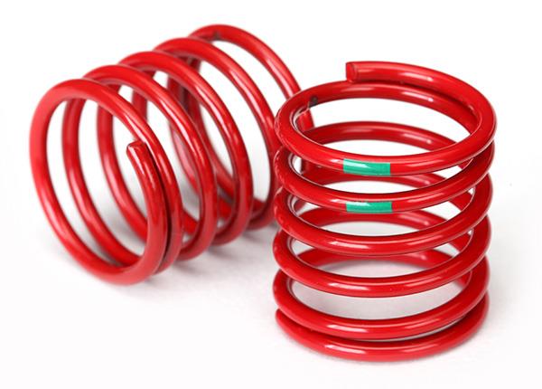 Traxxas - TRX8363 - Spring, shock (red) (4.075 rate, green stripe) (2)