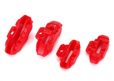 Traxxas - TRX8367 - Brake calipers (red), front (2)/ rear (2)