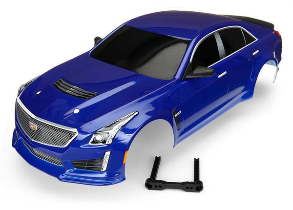 Traxxas - TRX8391A - Body, Cadillac CTS-V, blue (painted, decals applied)