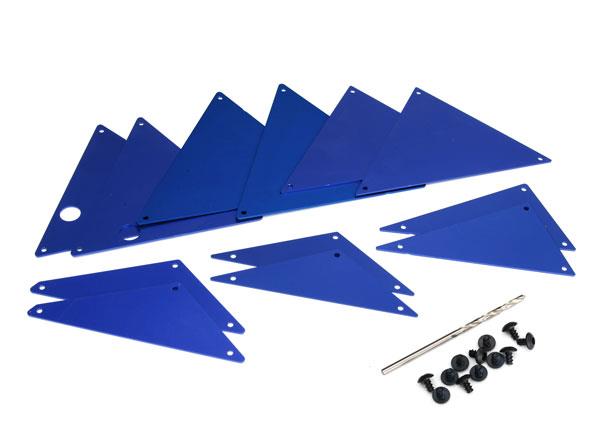 Traxxas - TRX8434X - Tube chassis, inner panels (blue aluminum) (front (2)/ wheel well (4)/ middle (4)/ rear (2))