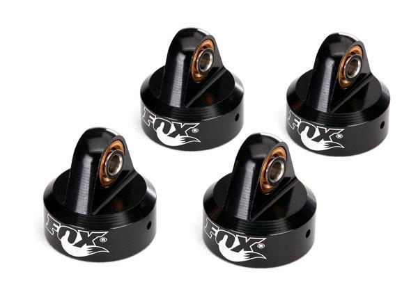 Traxxas - TRX8456 - Shock caps, aluminum (black-anodized), Fox® Shocks (4)