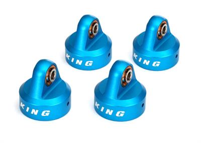 Shock caps, aluminum (blue-anodized), King® shocks (4)