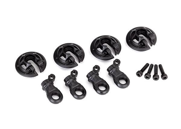 Traxxas - TRX8459 - Spring retainers, lower (captured) (4)/ 2.5x10 CS (4)