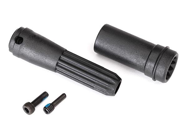Traxxas - TRX8556 - Driveshafts, center front/ 4mm screw pin (1)/ 3x10 CS (1)