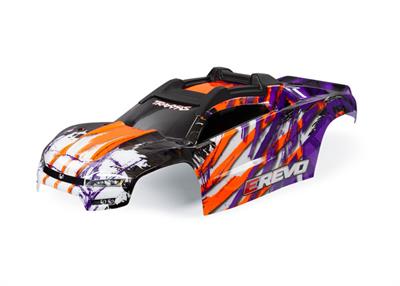 Traxxas - TRX8611T - Body, E-Revo®, purple (painted, decals applied) (assembled with front & rear body mounts and rear body support for clipless moun